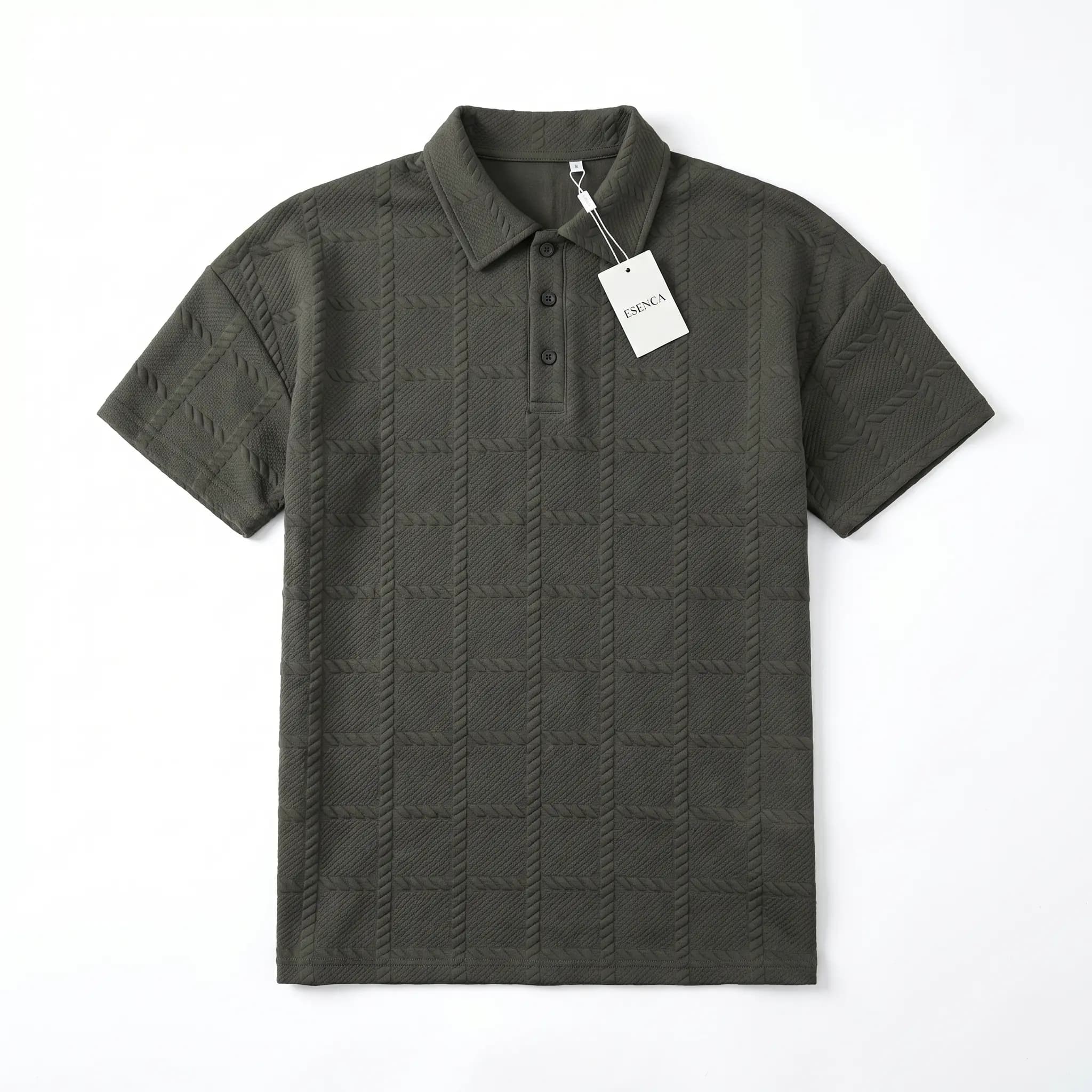 Polo Texturizado Gris